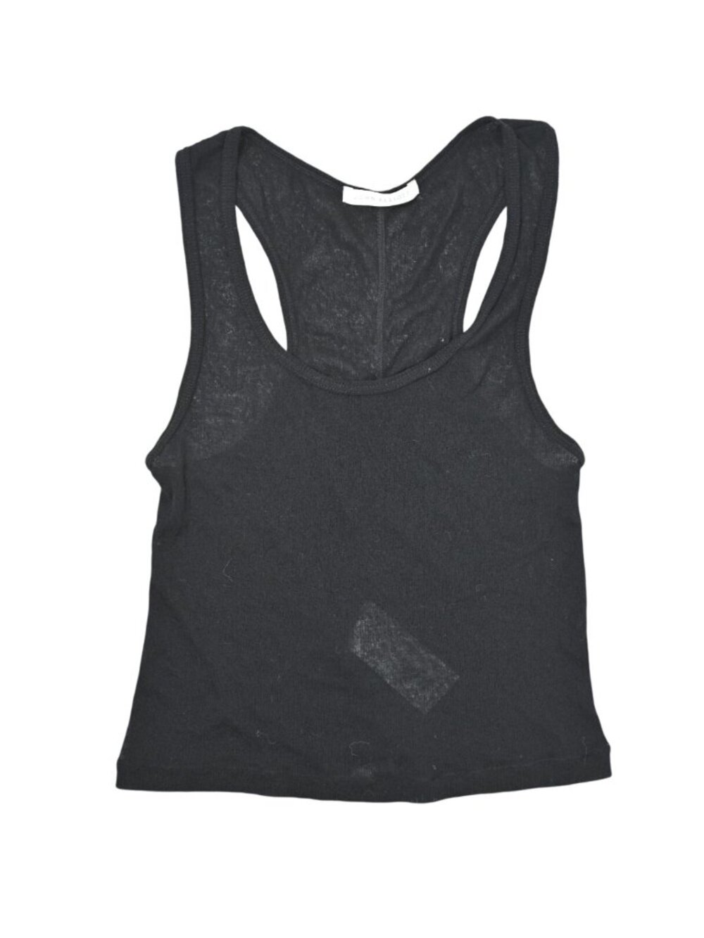 John Elliott Cotton Racerback Tank Top in Black